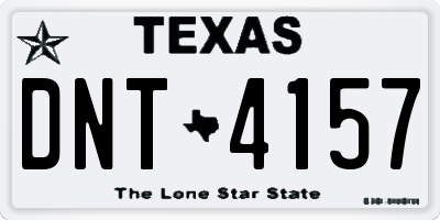 TX license plate DNT4157