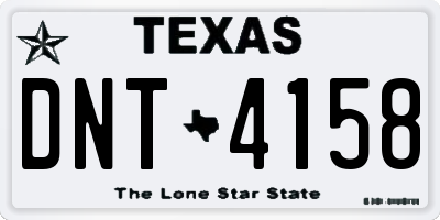 TX license plate DNT4158