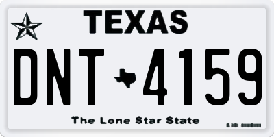 TX license plate DNT4159