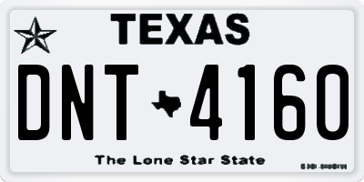 TX license plate DNT4160