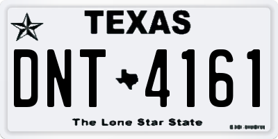 TX license plate DNT4161