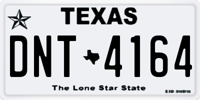 TX license plate DNT4164