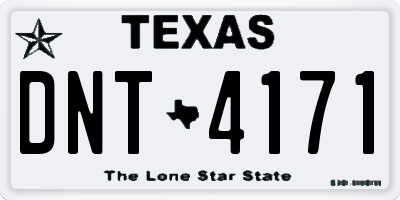 TX license plate DNT4171