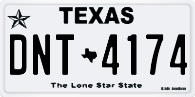 TX license plate DNT4174