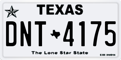 TX license plate DNT4175