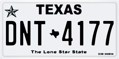 TX license plate DNT4177