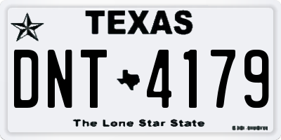 TX license plate DNT4179