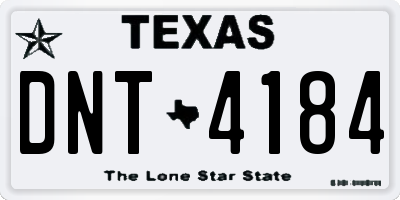 TX license plate DNT4184
