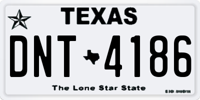 TX license plate DNT4186
