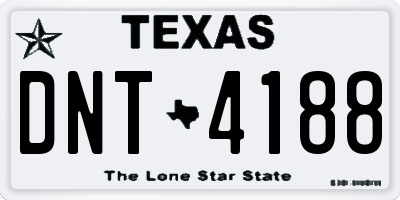 TX license plate DNT4188