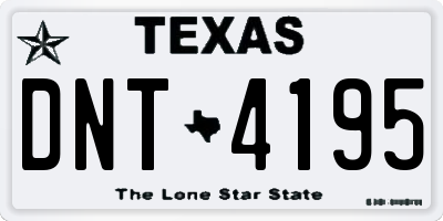 TX license plate DNT4195