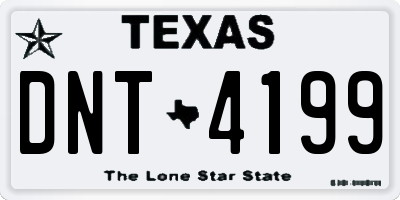 TX license plate DNT4199