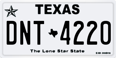 TX license plate DNT4220