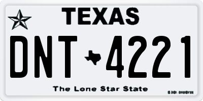 TX license plate DNT4221