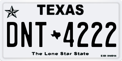 TX license plate DNT4222
