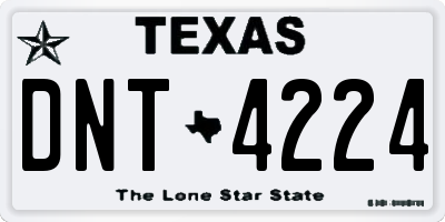 TX license plate DNT4224