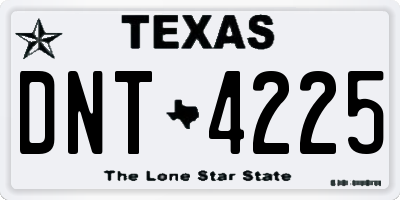 TX license plate DNT4225