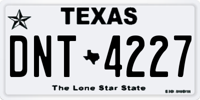 TX license plate DNT4227