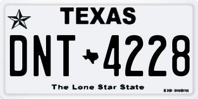 TX license plate DNT4228