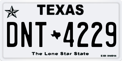TX license plate DNT4229