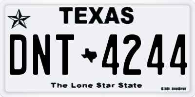 TX license plate DNT4244