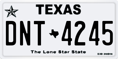 TX license plate DNT4245