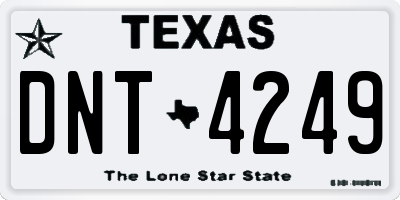 TX license plate DNT4249