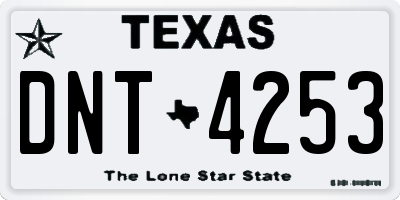 TX license plate DNT4253