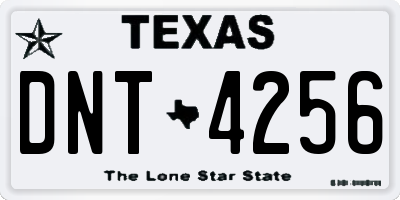 TX license plate DNT4256