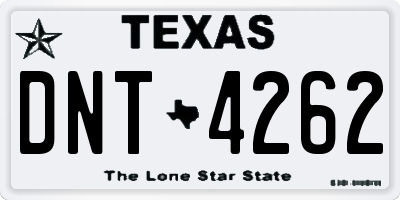 TX license plate DNT4262