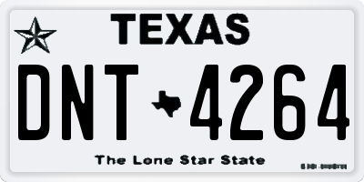 TX license plate DNT4264