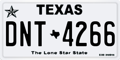 TX license plate DNT4266