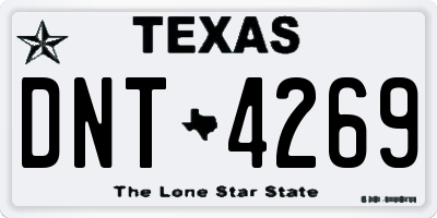 TX license plate DNT4269