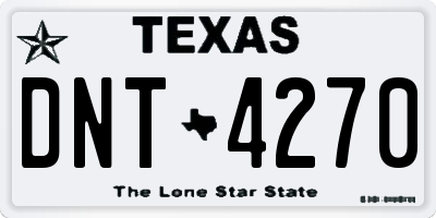 TX license plate DNT4270