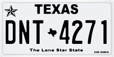 TX license plate DNT4271