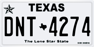 TX license plate DNT4274