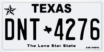 TX license plate DNT4276