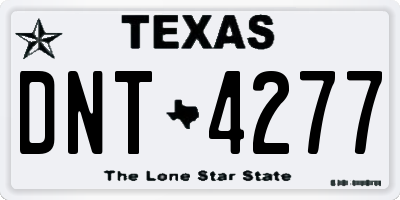 TX license plate DNT4277