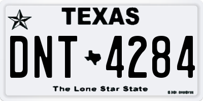 TX license plate DNT4284