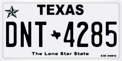TX license plate DNT4285