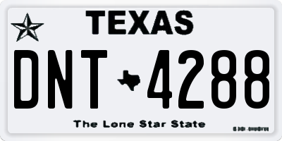 TX license plate DNT4288