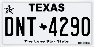 TX license plate DNT4290