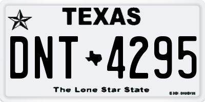 TX license plate DNT4295