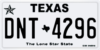 TX license plate DNT4296