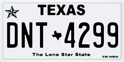 TX license plate DNT4299