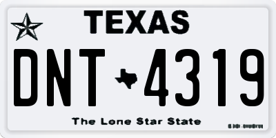 TX license plate DNT4319