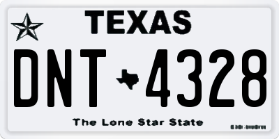 TX license plate DNT4328