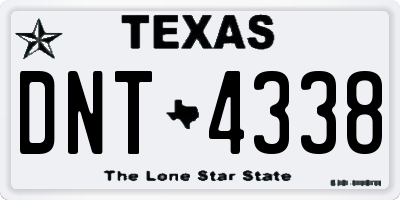TX license plate DNT4338