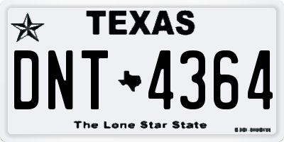 TX license plate DNT4364