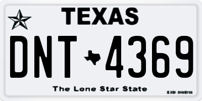 TX license plate DNT4369